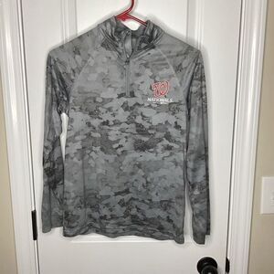 Boys Under Armour Washington Nationals Baseball Camo Performance 1/4‎ zip